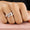 Load image into Gallery viewer, Double Band Diamond Ring In 14K Solid Gold, Baguette &amp; Round Diamonds, Centre Open Ring With Natural Diamonds, Gift For Her

