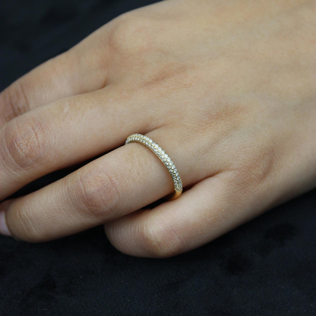 Diamond Eternity Band in 14k Solid Gold, Cocktail Ring, Natural Diamonds, Ready To Ship, Women&#39;s Day Gift