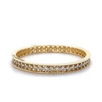 Load image into Gallery viewer, Round Diamond Band Ring in 14k Solid Gold, Supporting Diamond Band,  Natural Diamonds, Ready To Ship, Women&#39;s Day Gift
