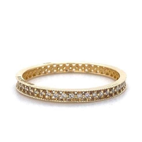 Round Diamond Band Ring in 14k Solid Gold, Supporting Diamond Band,  Natural Diamonds, Ready To Ship, Women&#39;s Day Gift