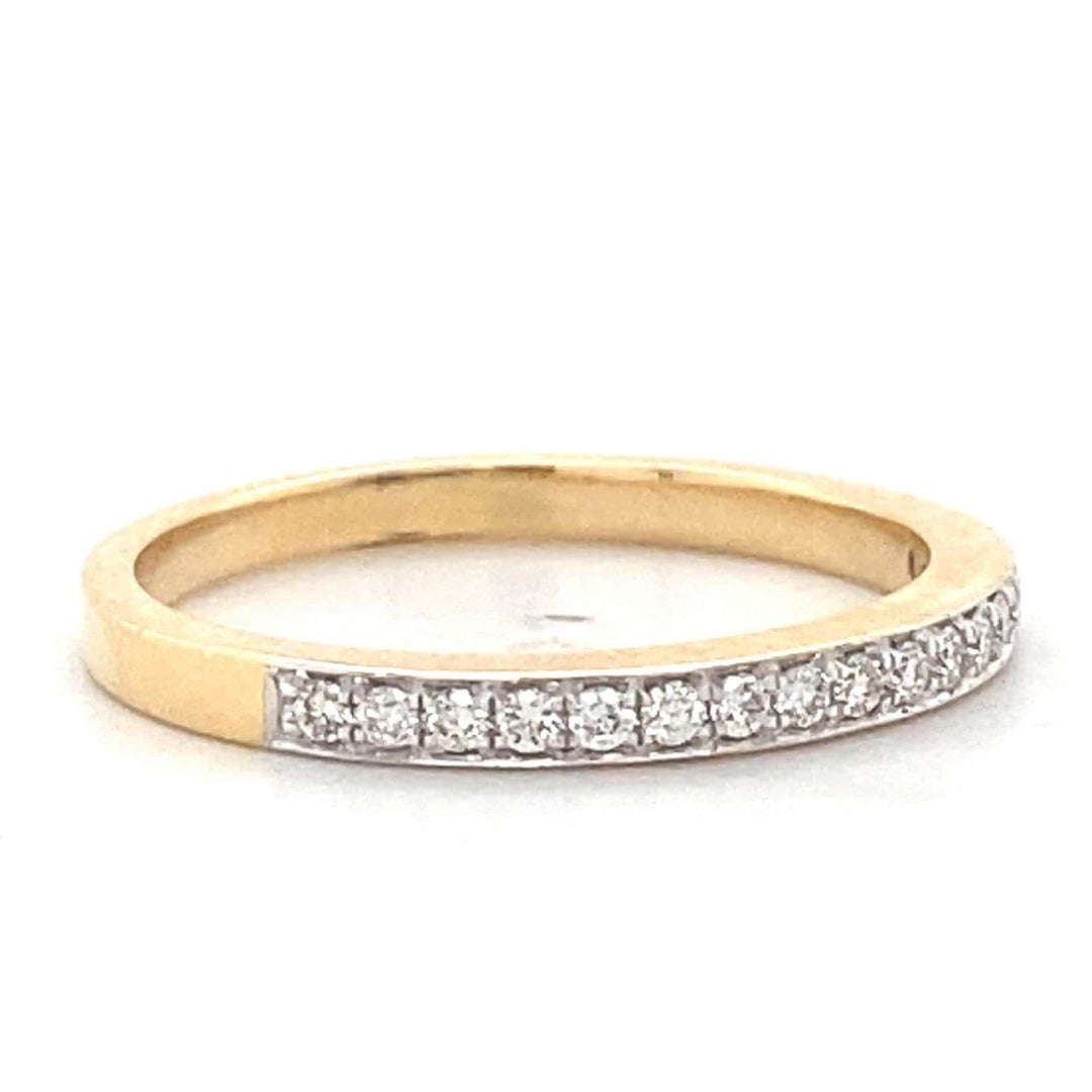 Diamond Half Eternity Band, 14k Solid Gold, Natural Diamonds, Stackable Everyday Ring, Minimalistic Jewelry, Ready To Ship