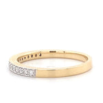 Load image into Gallery viewer, Diamond Half Eternity Band, 14k Solid Gold, Natural Diamonds, Stackable Everyday Ring, Minimalistic Jewelry, Ready To Ship

