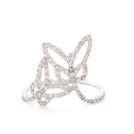 Load image into Gallery viewer, Double Butterfly Diamond Ring, 14k Solid Gold, Natural Diamonds, Animal Jewelry, Everyday Minimalist Ring, Statement Ring, Ready To Ship
