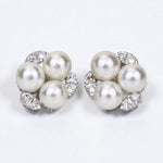 Load image into Gallery viewer, Pearl Stud Diamond Earrings In 14kt Solid Gold, Gemstone Earrings With Natural Diamonds, Certified Jewelry
