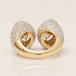 Load image into Gallery viewer, Marquise Halo Diamond Ring, 14k Solid Gold Ring, Natural Diamonds, Eye Cluster Band, Cocktail Statement Band, Ready To Ship, IGI Certified
