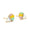 Load image into Gallery viewer, Kids Cone Ice Cream Diamond Stud Earrings, 14k Solid Gold, Natural Diamonds, Enamel Summer Jewelry, Ready To Ship, HRD Certified

