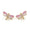 Load image into Gallery viewer, Kids Dragonfly Diamond Stud Earrings, 14k Solid Gold, Natural Diamonds, Enamel Wings Studs, Gift for  girls, Ready To Ship, HRD Certified
