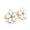 Load image into Gallery viewer, Kids Enameled Flower Diamond Earrings, 14k Solid Gold, Natural Diamonds, Bezel Set Floral Studs, Ready To Ship, HRD Certified
