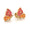 Load image into Gallery viewer, Kids Enameled Butterfly Diamond Stud Earrings, 14k Solid Gold, Natural Diamonds, Insect jewelry, Gift for toddlers/girls/kids, Ready To Ship
