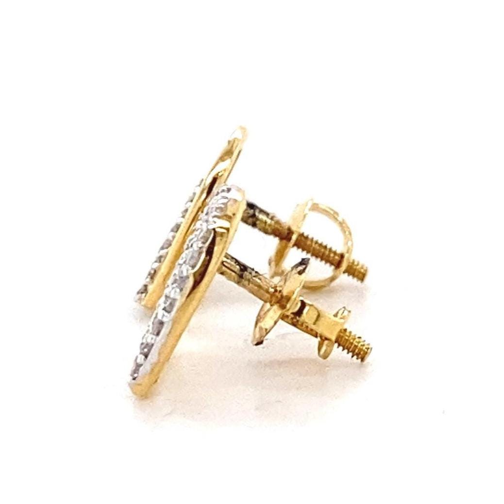 Kids Heart Diamond Stud Earrings, 14k Solid Gold, Natural Diamonds, Gift for toddlers/girls/kids, Ready To Ship, HRD Certified