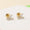 Load image into Gallery viewer, Kids Enameled Bunny Ears Diamond Stud Earrings, 14k Solid Gold, Natural Diamonds, Animal jewelry, Gift for toddlers/girls, Ready To Ship
