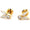 Load image into Gallery viewer, Kids Enameled Bunny Ears Diamond Stud Earrings, 14k Solid Gold, Natural Diamonds, Animal jewelry, Gift for toddlers/girls, Ready To Ship
