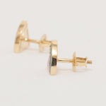 Load image into Gallery viewer, Kids Watermelon Diamond Earrings, 14k Solid Gold, Colorful Enamel Studs, Natural Diamonds, Gift for toddlers/girls/kids, Ready To Ship
