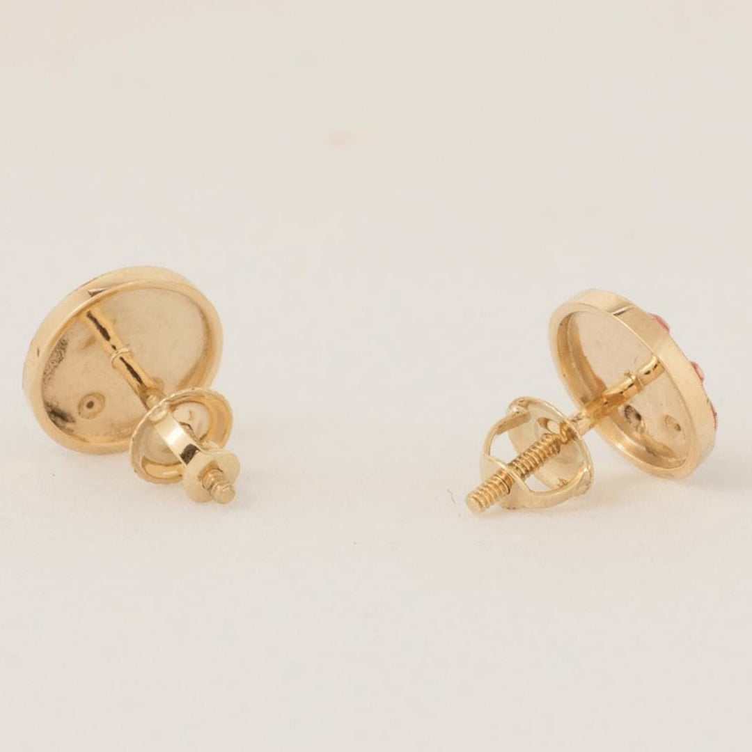Kids Orange Slice Diamond Earrings, 14k Solid Gold, Orange Enamel Studs, Natural Diamonds, Gift for toddlers/girls/kids, Ready To Ship