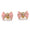 Load image into Gallery viewer, Kids Bow Diamond Stud Earrings, 14k Solid Gold With Enameling, Natural Diamonds, Kids Jewelry, Gift for toddlers/girls/kids, Ready To Ship
