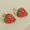 Load image into Gallery viewer, Kids Strawberry Diamond Stud Earrings, 14k Solid Gold, Natural Diamonds, Enamel Fruit Jewelry, Gift for girls, Ready To Ship, HRD Certified
