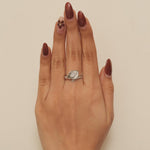 Load image into Gallery viewer, Leaf Natural Diamond Ring: 14k Solid Gold Wrap Around Jewellery, Certified Jewelry
