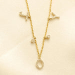 Load image into Gallery viewer, Joy Diamond Necklace In 14k Solid Gold, Natural Diamonds, Inspirational Jewelry, Gift For Her
