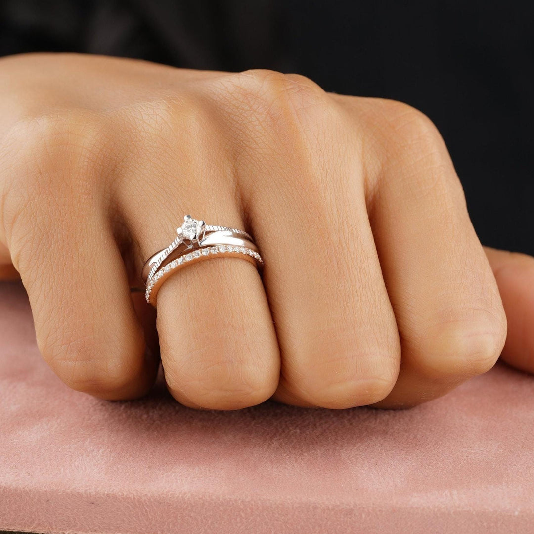 Solitaire Diamond Ring In 14k Solid Gold, Engagement Ring With Natural Diamonds, Gift for Women, Wedding Jewelry, Gift For Her