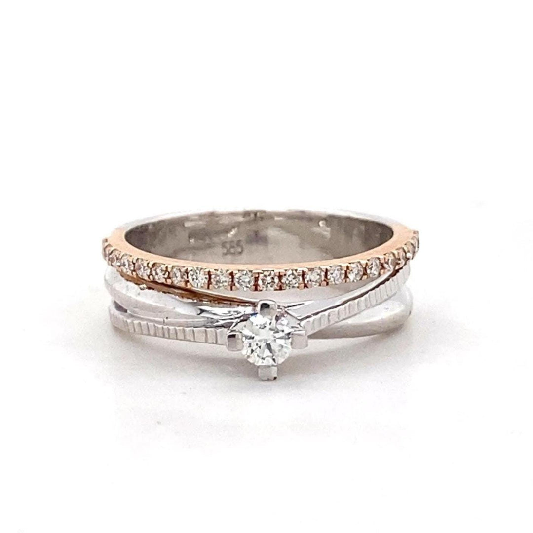 Solitaire Diamond Ring In 14k Solid Gold, Engagement Ring With Natural Diamonds, Gift for Women, Wedding Jewelry, Gift For Her