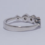 Load image into Gallery viewer, Hexagon Diamond Ring, 14k Solid Gold, Natural Diamonds, Geometric Band, Illusion Set, Modern Stacking Ring, Everyday Jewelry, Gift for Her
