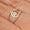 Load image into Gallery viewer, Floral Gold Diamond Ring, 14k Solid Gold, Natural Diamonds, Split Band Open Ring, Dual Tone Ring, Gift for Her
