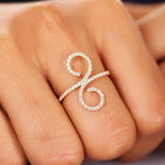 Load image into Gallery viewer, Infinity Diamond Ring, 14k Solid Gold, Natural Diamonds, , Everyday Jewelry Gift For Her
