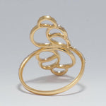 Load image into Gallery viewer, Diamond Floral Ring, 14k Solid Gold, Natural diamonds, Abstract Statement Ring, Cocktail Party Ring, Openwork Ring, Gift For Her
