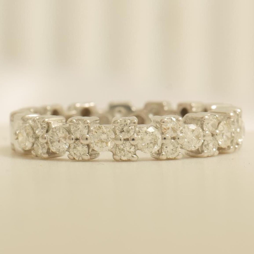 Diamond Eternity Band Ring, 14k Solid Gold, Natural Diamonds, Forever Wedding Ring, Stackable Jewelry, Promise Ring, Gift for Her