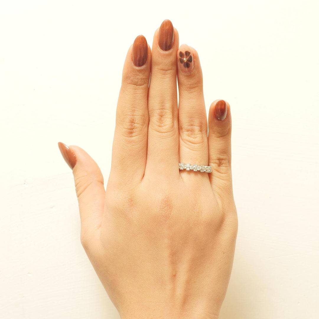 Diamond Eternity Band Ring, 14k Solid Gold, Natural Diamonds, Forever Wedding Ring, Stackable Jewelry, Promise Ring, Gift for Her