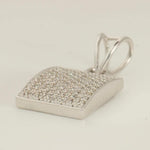 Load image into Gallery viewer, Square Pave Natural Diamond Pendant: 14k Solid Gold Stackable Everyday Necklace, Certified Jewelry
