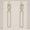 Load image into Gallery viewer, Rectangle Dangle Diamond Earrings, 14k Solid Gold, Long Drop Earrings, Natural Diamonds, Bridal Statement Jewelry, Gift For Her
