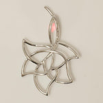 Load image into Gallery viewer, Floral Diamond Pendant, 14k Solid Gold, Natural Diamond, Openwork Chain Necklace , Stackable Leaf Pendant, Minimalist Jewelry, Gift for Her
