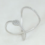 Load image into Gallery viewer, Double Band Circle Diamond Ring, 14k Solid Gold, Natural Diamonds, Everyday Wear Jewelry, Gift For Her
