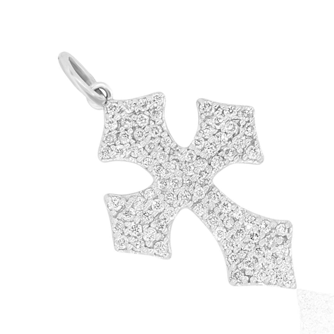 Diamond Cross Pendant in 14k Solid Gold, Natural Diamonds Cross Necklace With Adjustable Chain, Communion Gift For Her