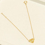 Load image into Gallery viewer, Heart Medallion Diamond Bracelet, 14k Solid Gold, Natural Diamonds, Custom Jewelry, Chain Bracelet, Gift For Her
