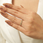 Load image into Gallery viewer, Persaonalized Date Diamond Ring , 14k Solid Gold Ring Statement Ring , Natural Diamonds , Gift For Her
