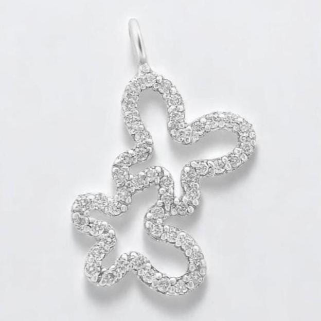 Butterfly Charm Natural Diamond Stacking Pendant: 14k Solid Gold Animal Wing Everyday Jewellery, Certified Jewelry, Ready To Ship