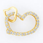 Load image into Gallery viewer, Diamond Heart Pendant Necklace, 14k Solid Gold, Natural Diamonds, Everyday Stackable Jewelry, Minimalist Stacking Pendant
