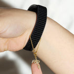 Load image into Gallery viewer, Key Natural Diamond Stacking Charm: 14k Solid Gold Minimalistic Necklace, Certified Jewelry, Ready To Ship
