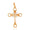 Load image into Gallery viewer, Diamond Cluster Cross Pendant, 14k Solid Gold, Natural Diamonds, Bottle Opener Necklace With Adjustable Chain, Everyday Minimalist Jewelry
