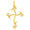 Load image into Gallery viewer, Diamond Cross Pendant, 14k Solid Gold, Natural Diamonds, Scroll Cross Necklace With Adjustable Chain, Everyday Minimalist Jewelry

