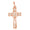 Load image into Gallery viewer, Diamond Celtic Cross Pendant, 14k Solid Gold, Natural Diamonds, Religious Necklace With Adjustable Chain, Everyday Minimalist Jewelry
