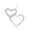 Load image into Gallery viewer, Double Heart Gold Charm Pendant, 14k Solid Gold, Natural Diamonds, Intertwined Love Necklace, Everyday Minimalist Jewelry
