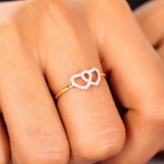 Load image into Gallery viewer, Heart Diamond Ring, 14k Solid Gold, Natural Diamonds, Proposal Ring, , Everyday Jewelry Gift For Her
