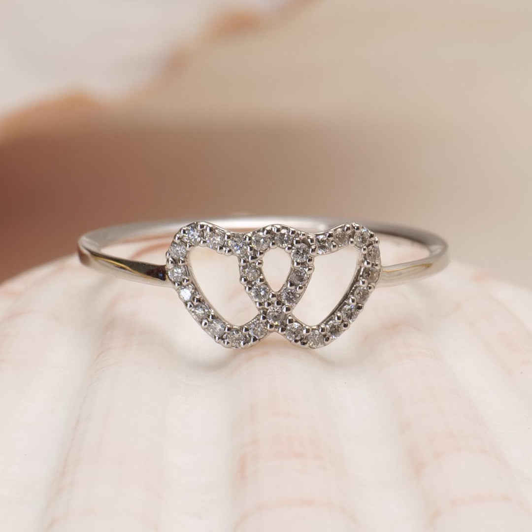 Heart Diamond Ring, 14k Solid Gold, Natural Diamonds, Proposal Ring, , Everyday Jewelry Gift For Her