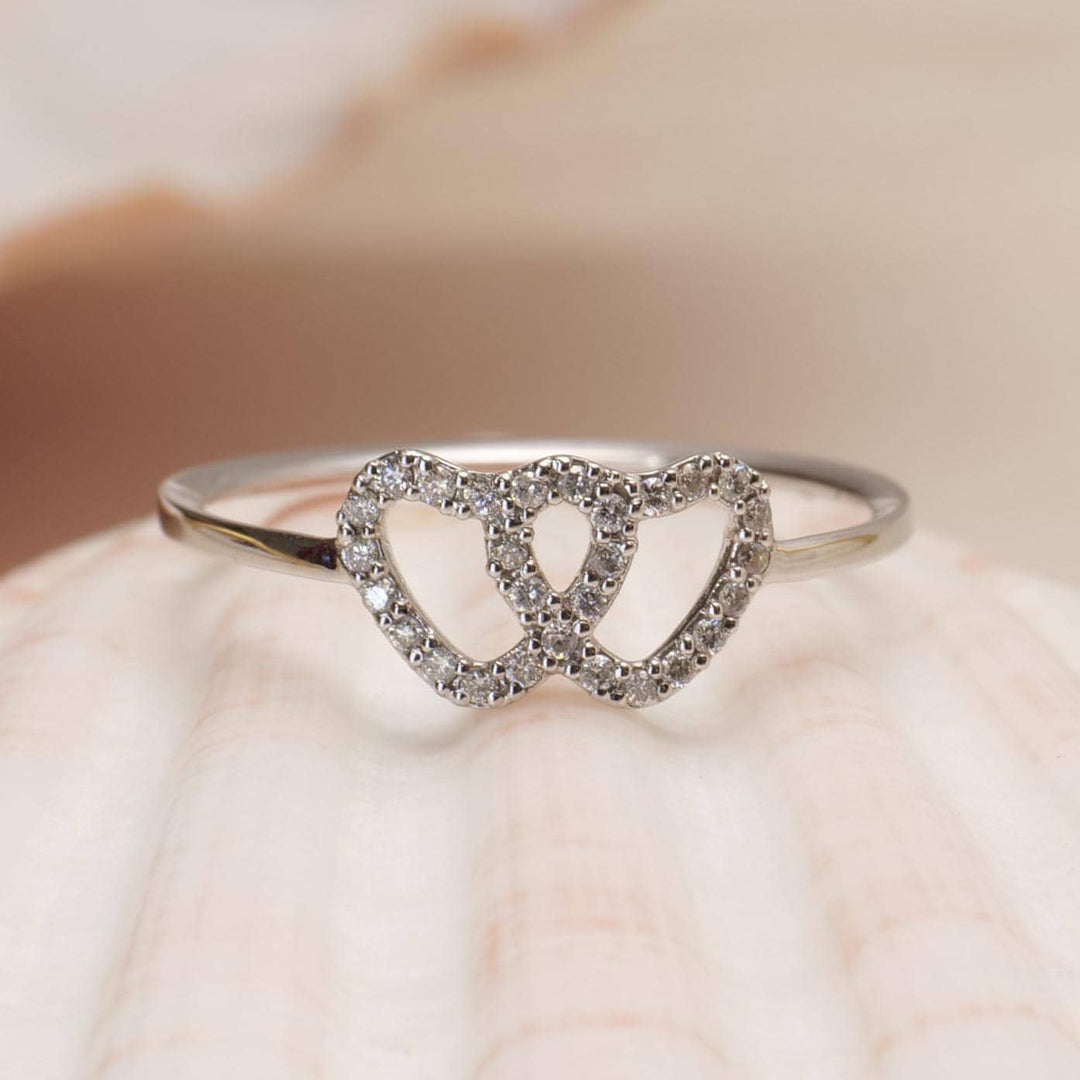 Heart Diamond Ring, 14k Solid Gold, Natural Diamonds, Proposal Ring, , Everyday Jewelry Gift For Her