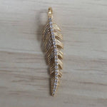 Load image into Gallery viewer, Leaf Diamond Pendant, 14k Solid Gold, Everyday Floral Jewelry, Natural Diamonds, Gift For Her
