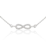 Load image into Gallery viewer, Infinity Charm Diamond Necklace, 14k Solid Gold, Natural Diamonds, Dainty Eternity Necklace, Minimalist Stacking Necklace, Gift For Her

