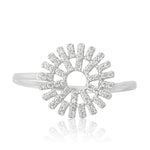 Load image into Gallery viewer, Sun Diamond Ring, 14k Solid Gold, Natural Diamonds, , Everyday Jewelry Gift For Her
